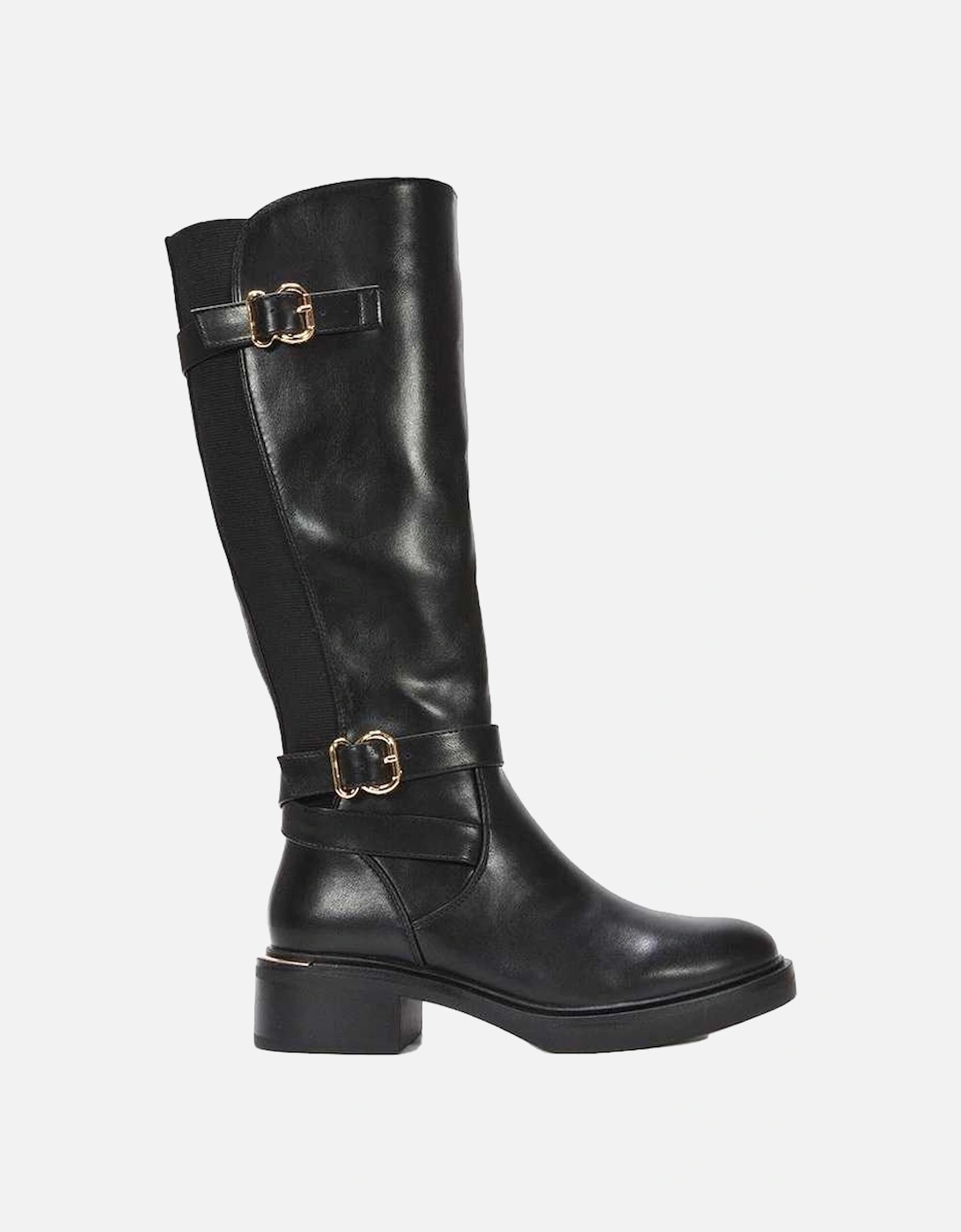 Womens/Ladies Beatrice Elasticated Knee-High Biker Boots