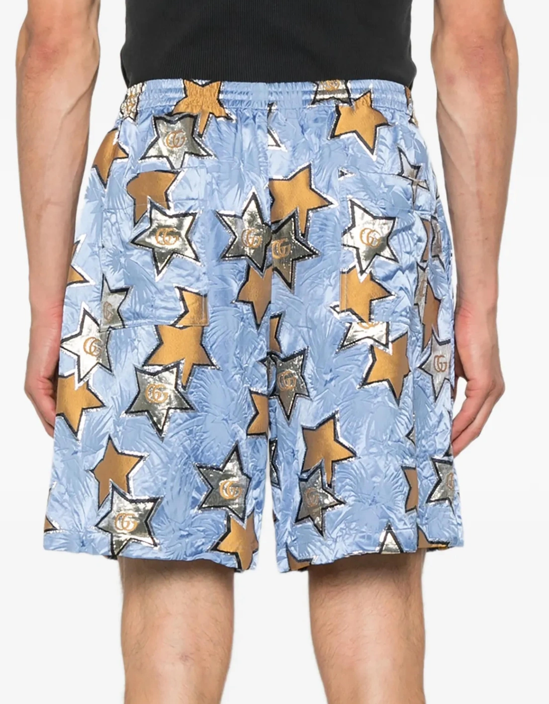 GG GOLD STAR LOGO SHORTS AZURE BLUE