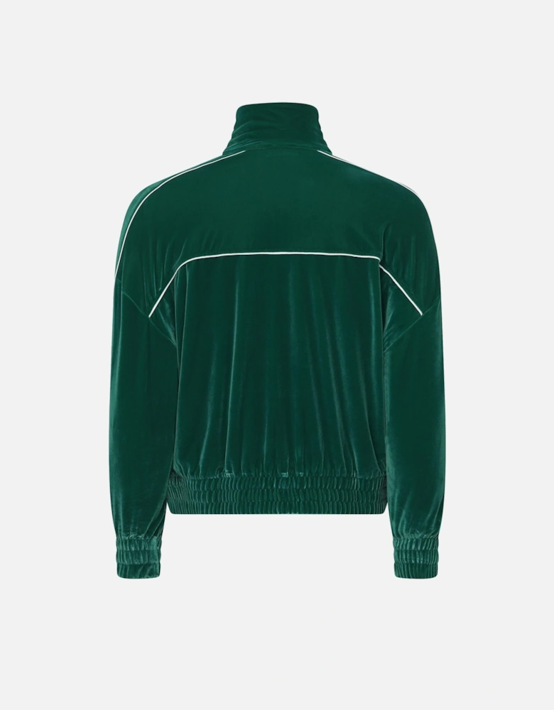 Oversized Zipped Velour Sweatshirt