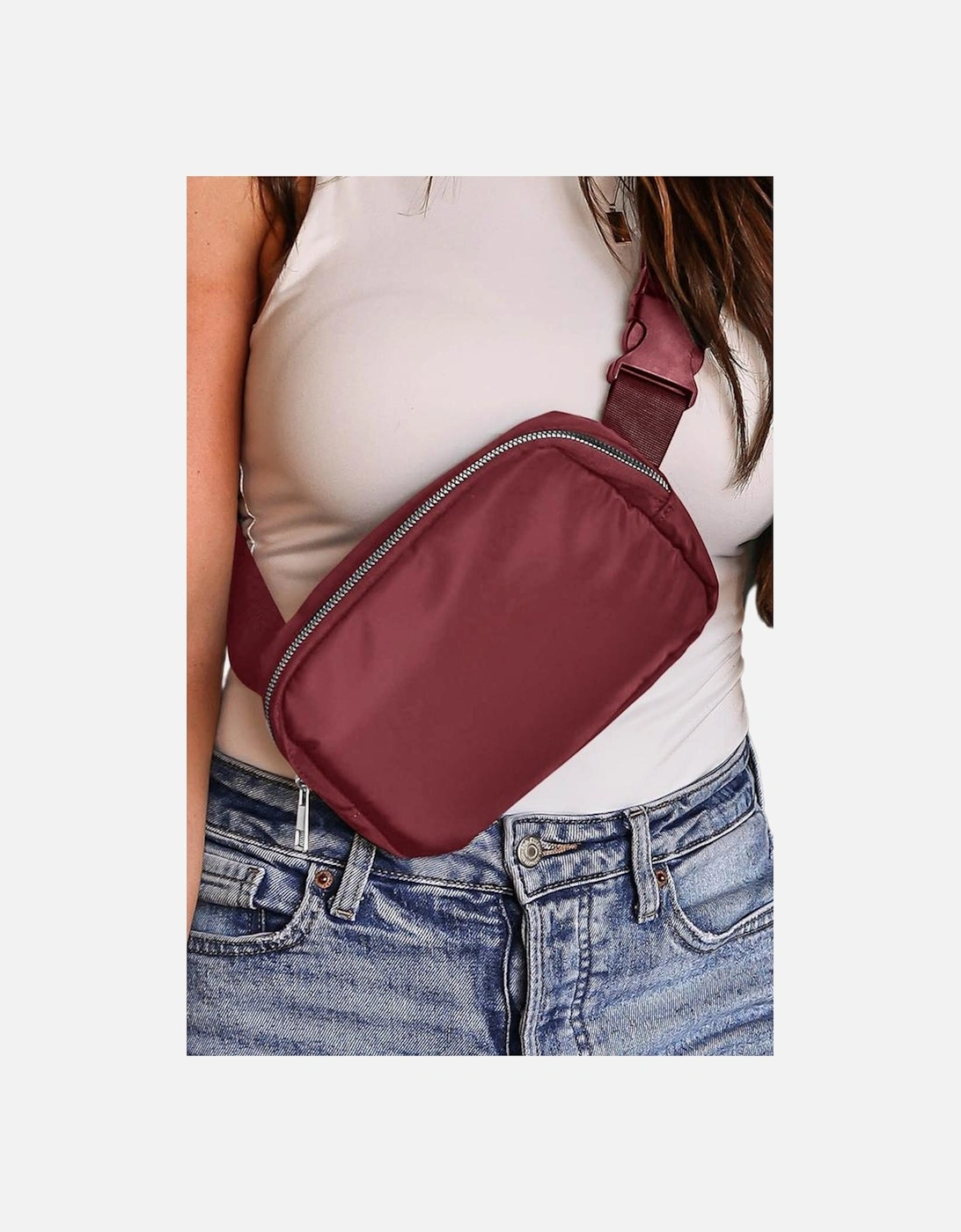 Red Waterproof Zipped Crossbody Chest Bag 20*5*14cm, 10 of 9