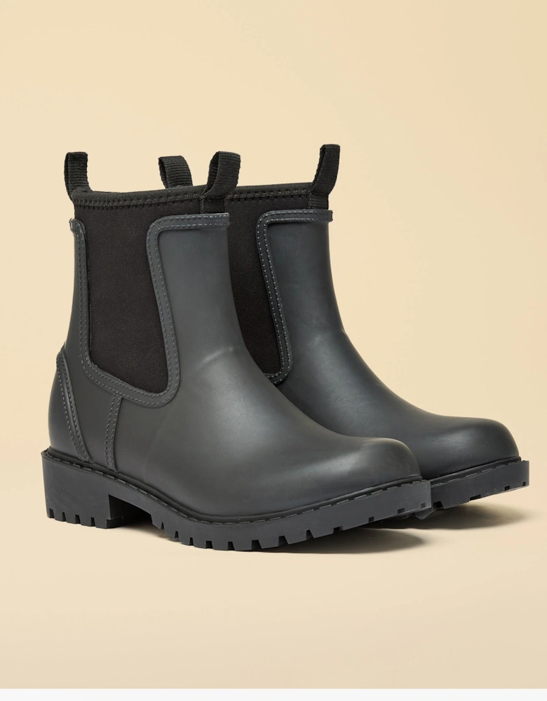 OAKFIELD Womens Neoprene Lined Wellies Black