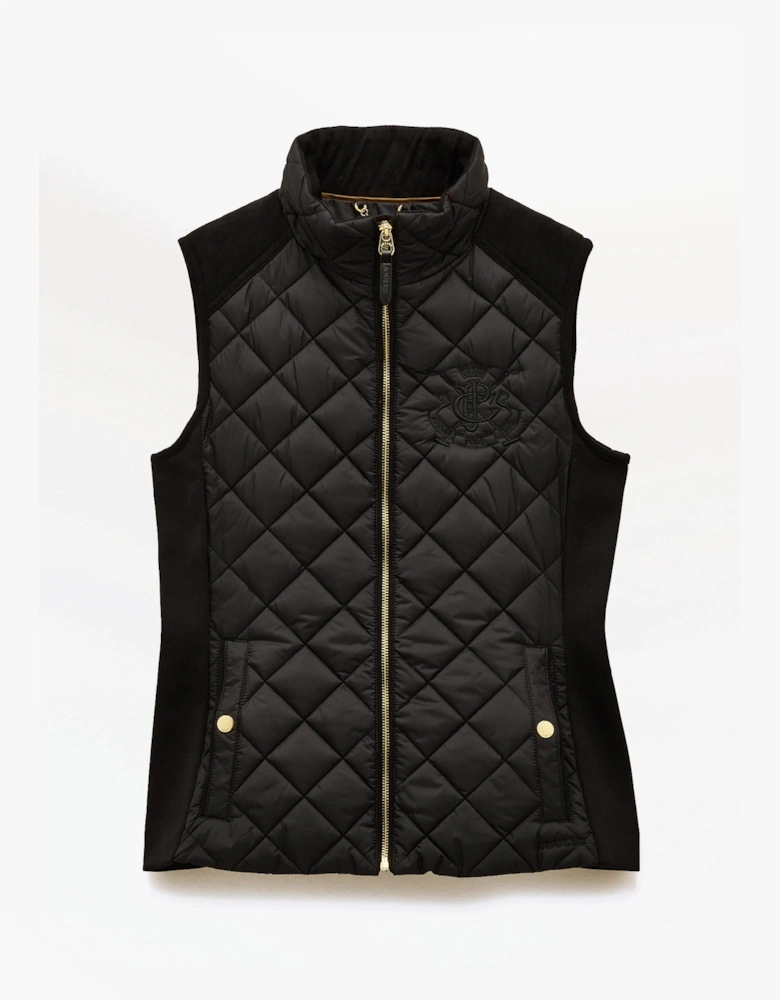 BRAEMAR LUXE Womens Quilted Gilet Black