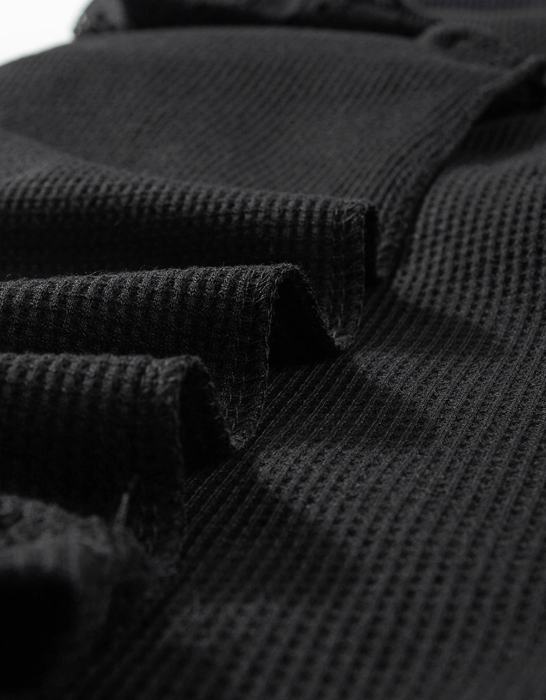 Black Lace Long Sleeve Textured Pullover