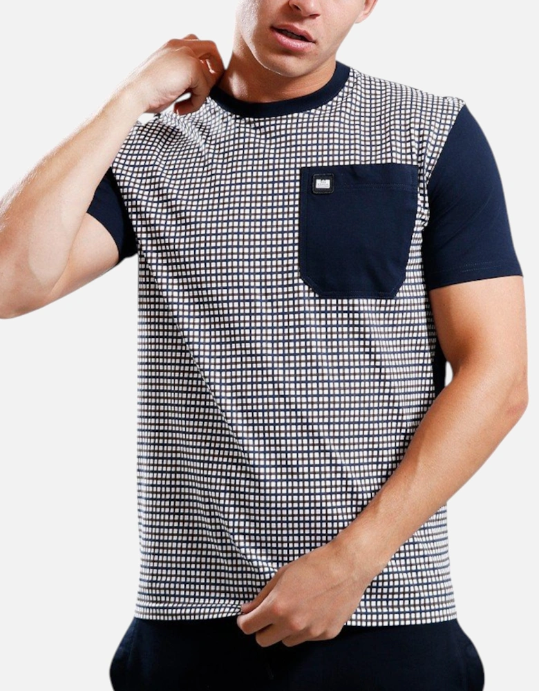 Mens T Shirt House Check Crew Neck Short Sleeve Pullover New