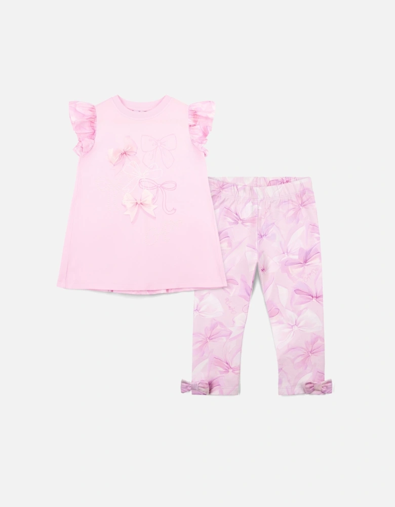 RIA BOW PRINT LEGGING SET  S261509