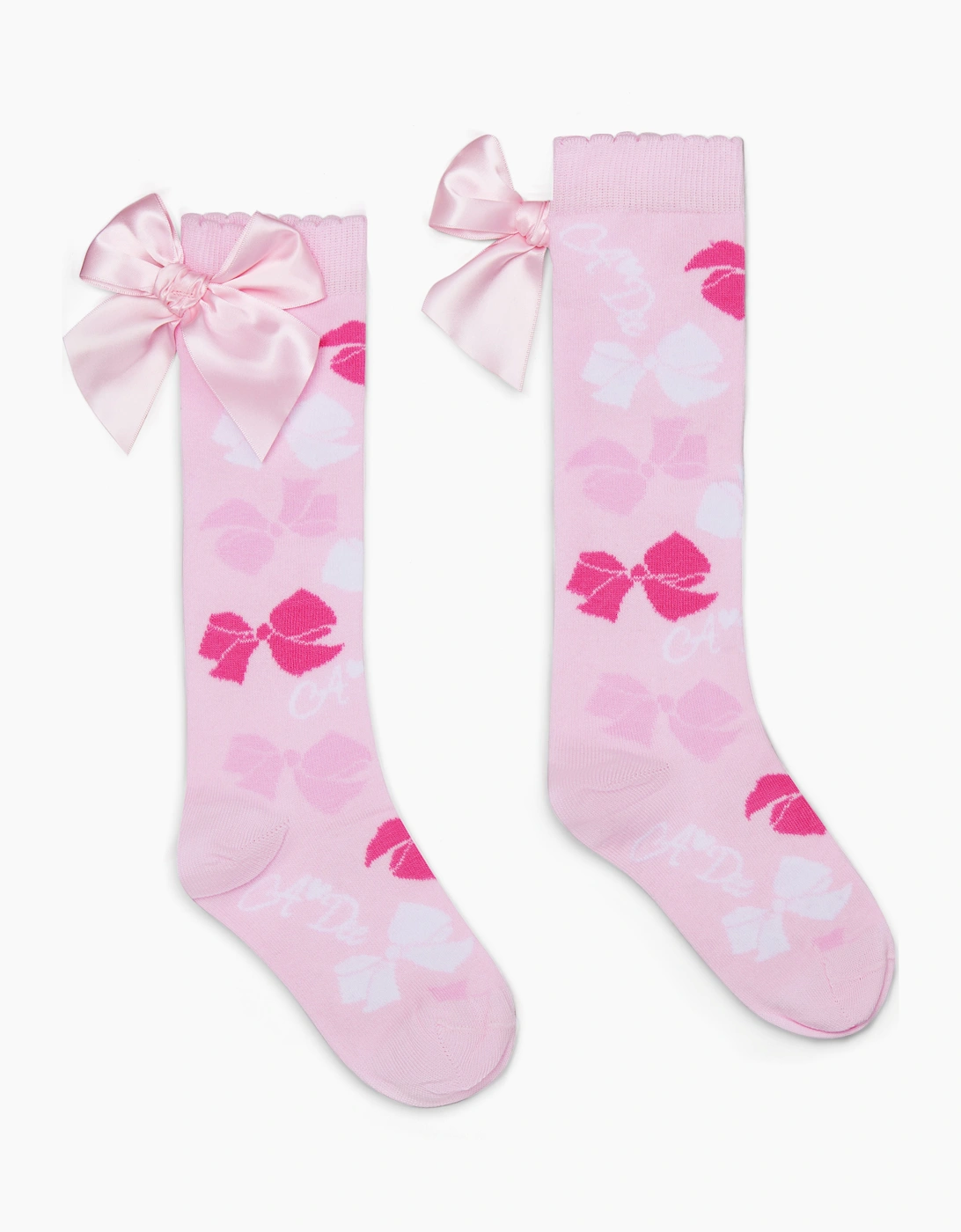 RAMONA BOW PRINT KNEE HIGH SOCKS S261902, 2 of 1