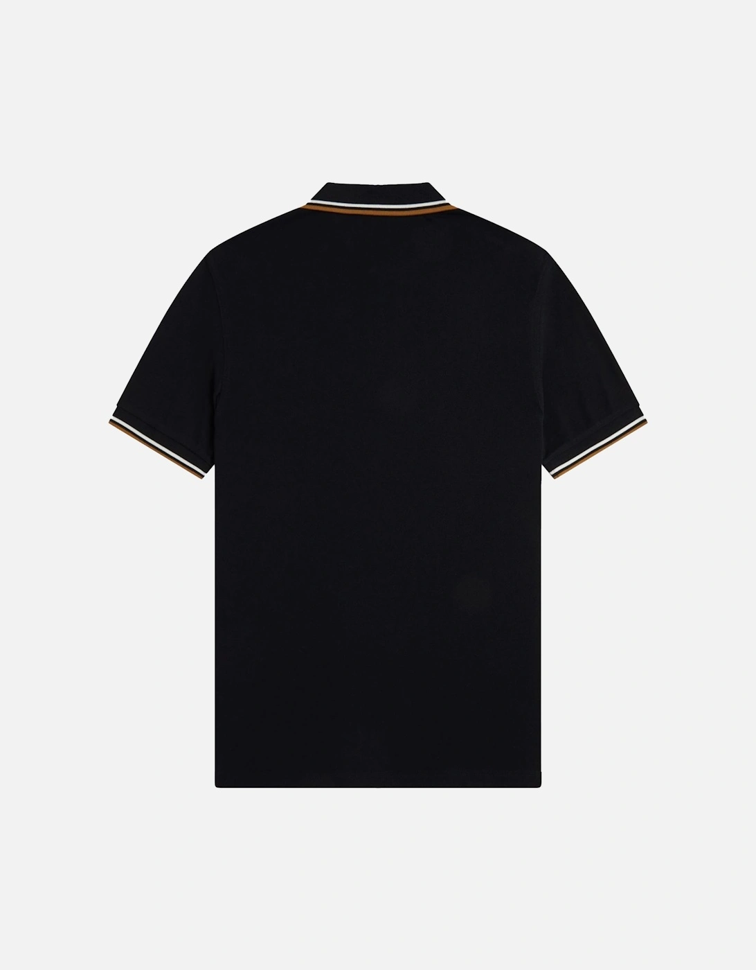 Twin Tipped Polo Shirt Black/Ecru/Dark Caramel