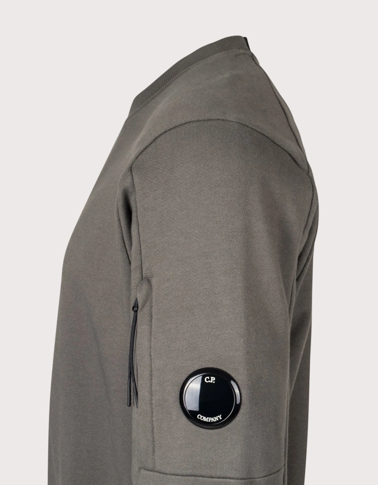 Diagonal Raised Fleece Lens Sweatshirt