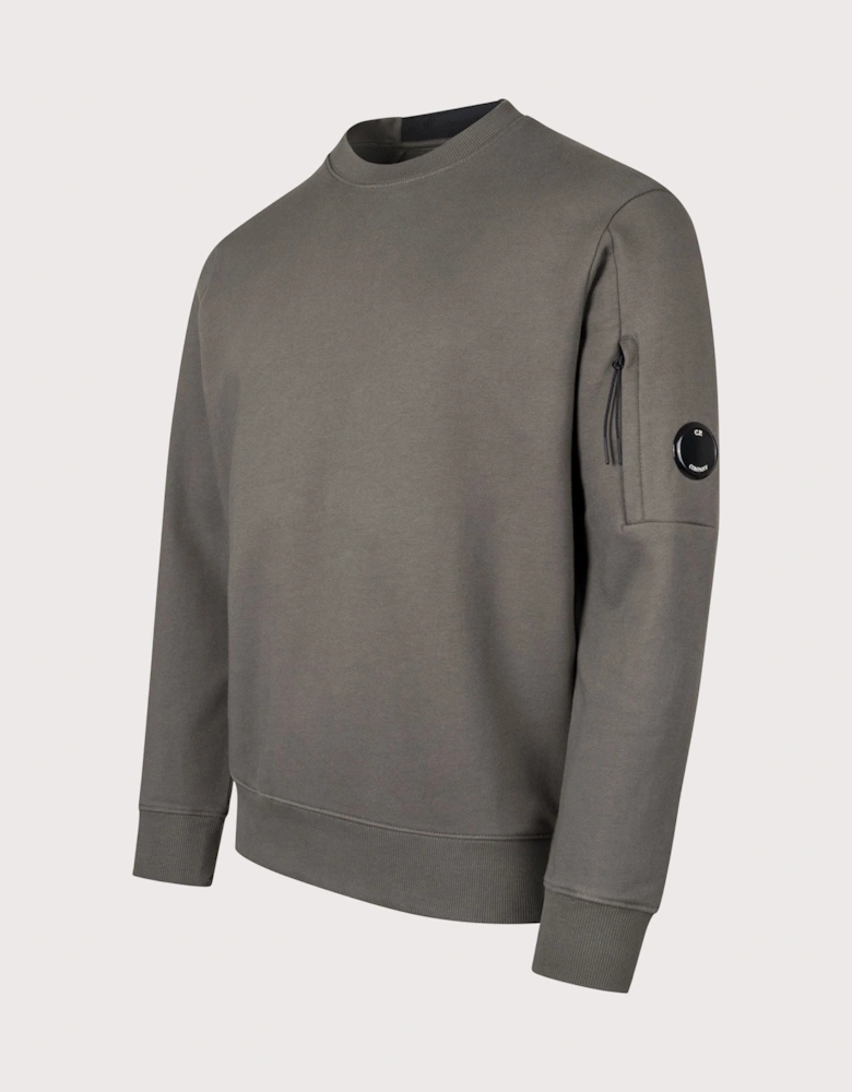 Diagonal Raised Fleece Lens Sweatshirt