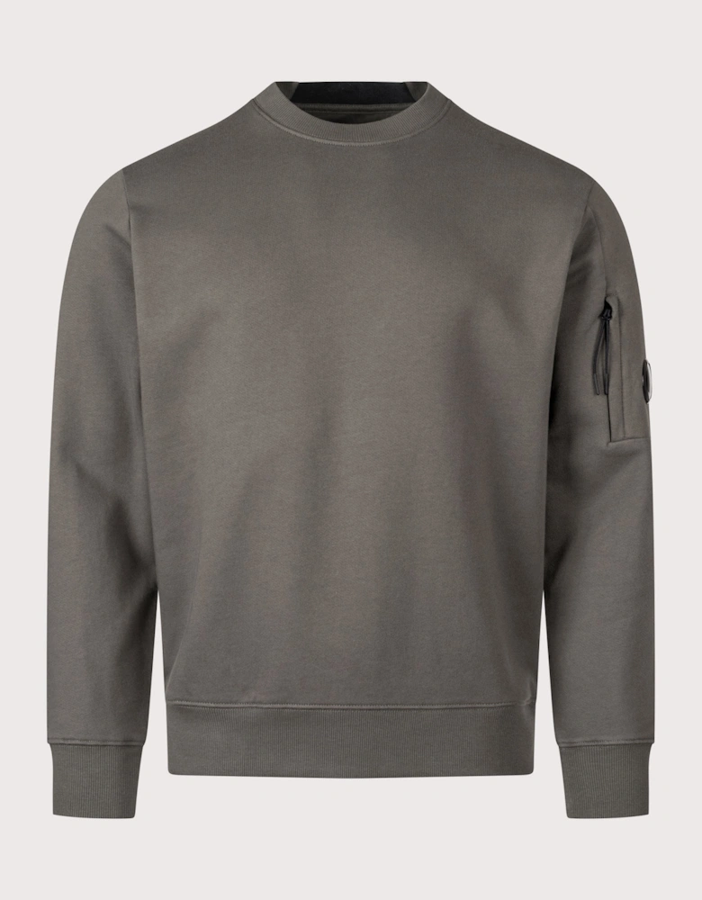 Diagonal Raised Fleece Lens Sweatshirt