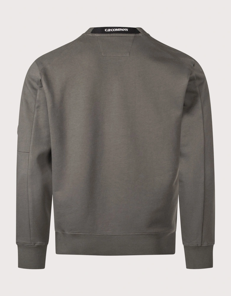 Diagonal Raised Fleece Lens Sweatshirt