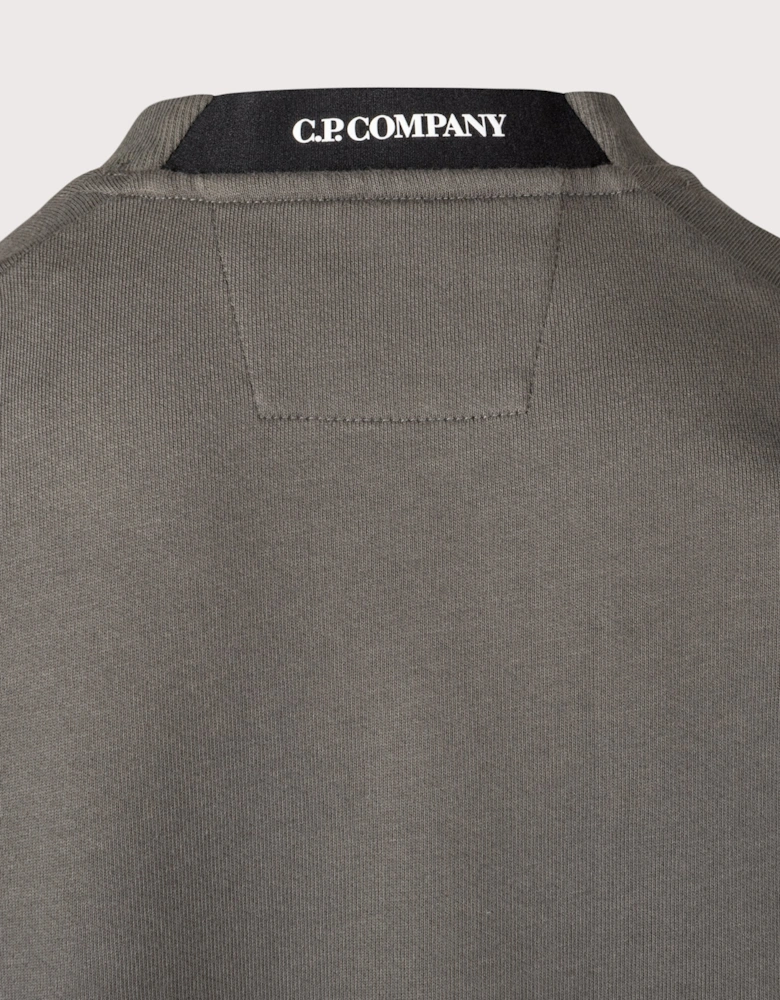 Diagonal Raised Fleece Lens Sweatshirt