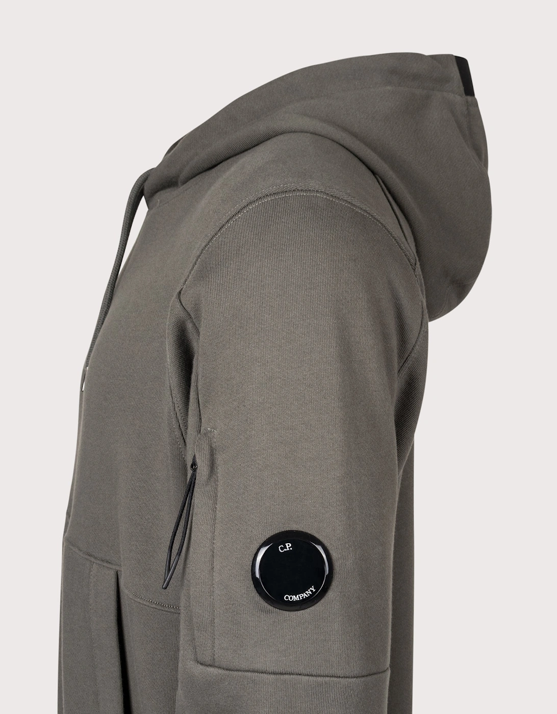 Diagonal Raised Fleece Lens Hoodie
