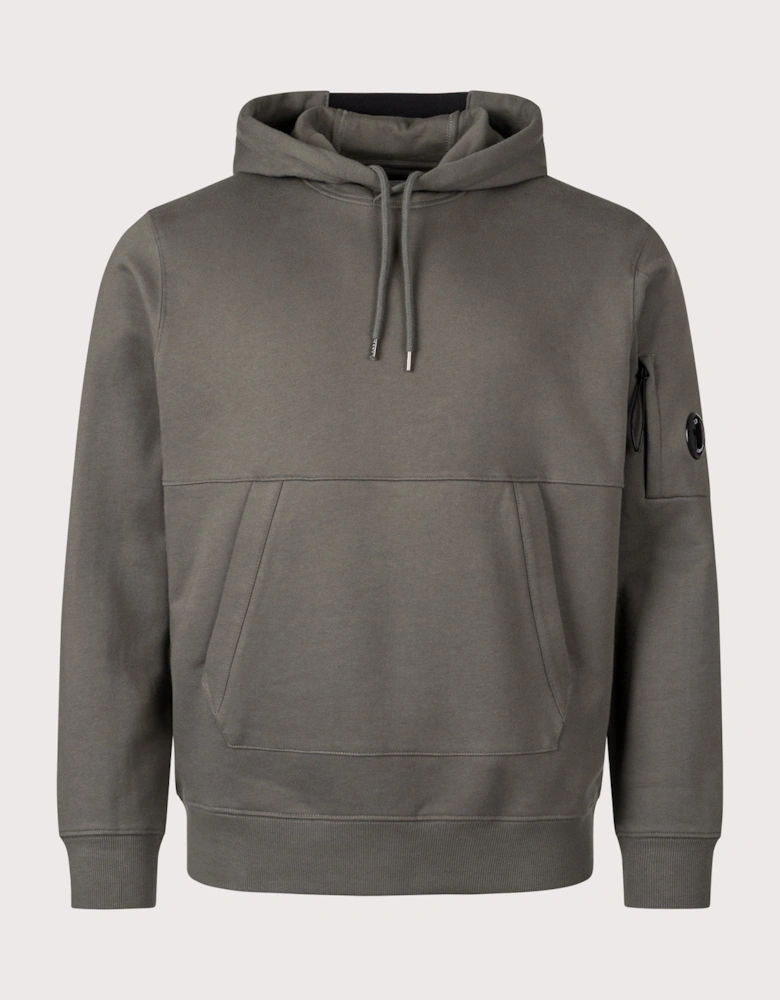 Diagonal Raised Fleece Lens Hoodie