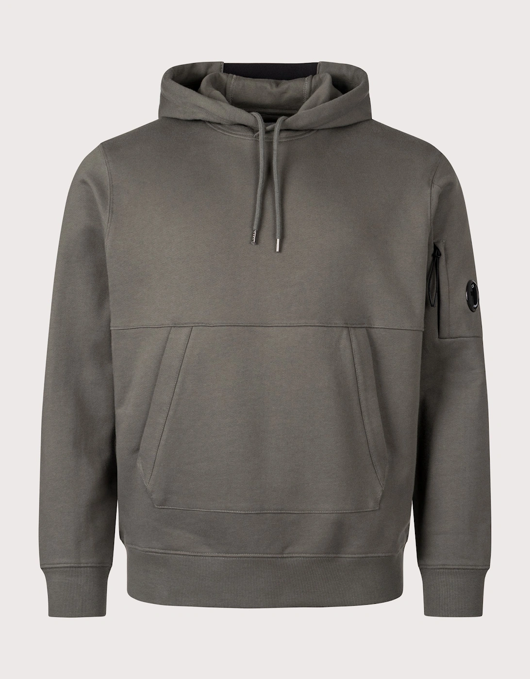 Diagonal Raised Fleece Lens Hoodie