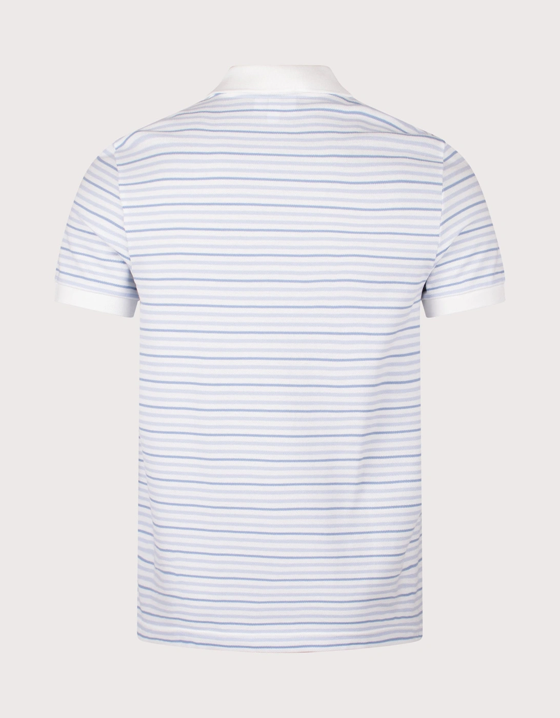 Rib Collar Striped Polo Shirt