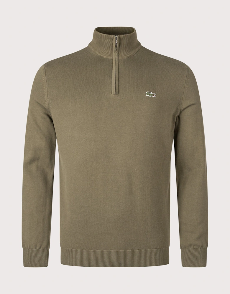 Zipped High Neck Sweatshirt