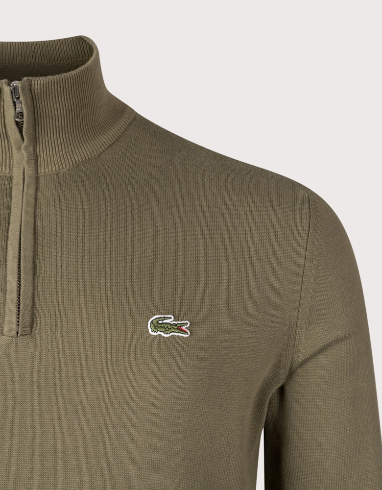 Zipped High Neck Sweatshirt