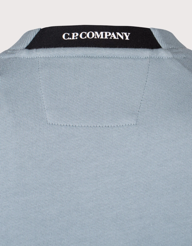 Diagonal Raised Fleece Lens Sweatshirt