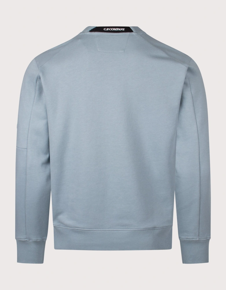 Diagonal Raised Fleece Lens Sweatshirt