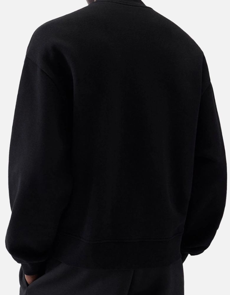 Men's Black Gros Grain Patch Logo Cardigan