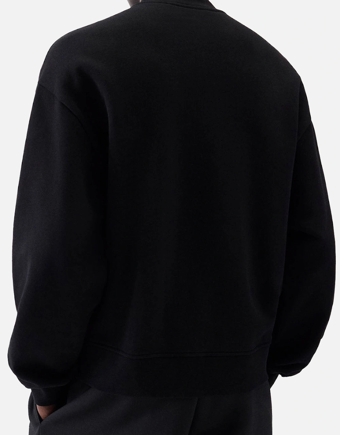 Men's Black Gros Grain Patch Logo Cardigan