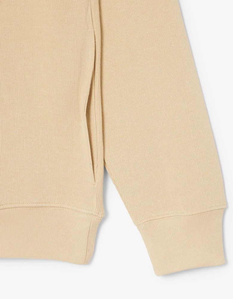 Zippered Stand-Up Collar Cotton Sweatshirt - Millet 8XF