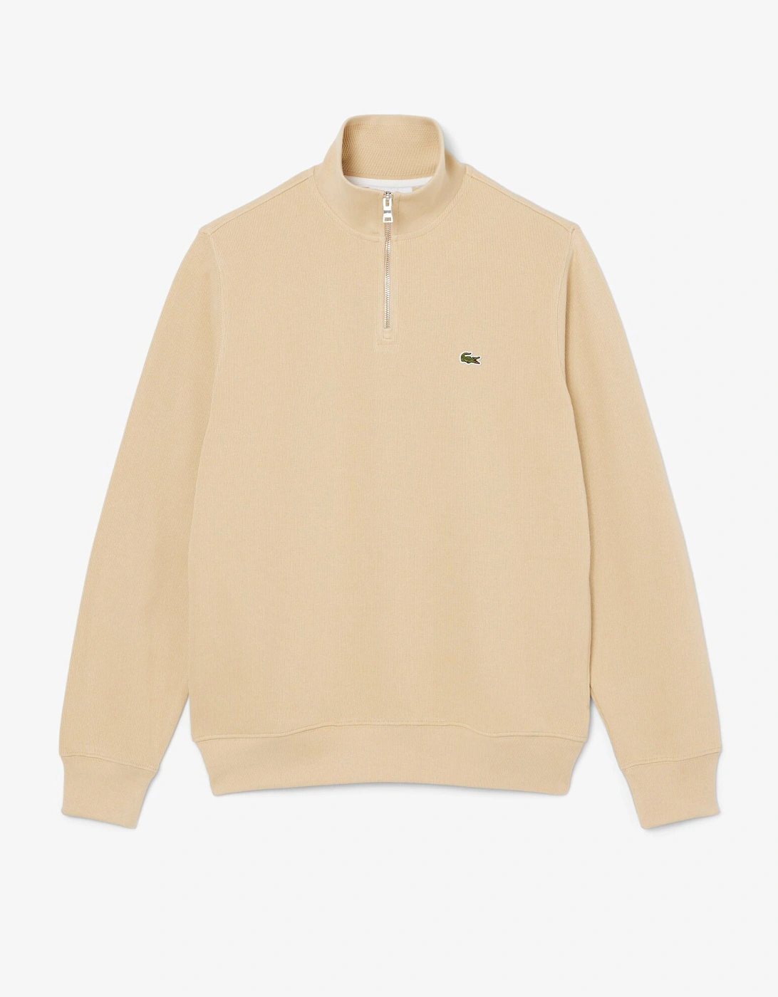 Zippered Stand-Up Collar Cotton Sweatshirt - Millet 8XF