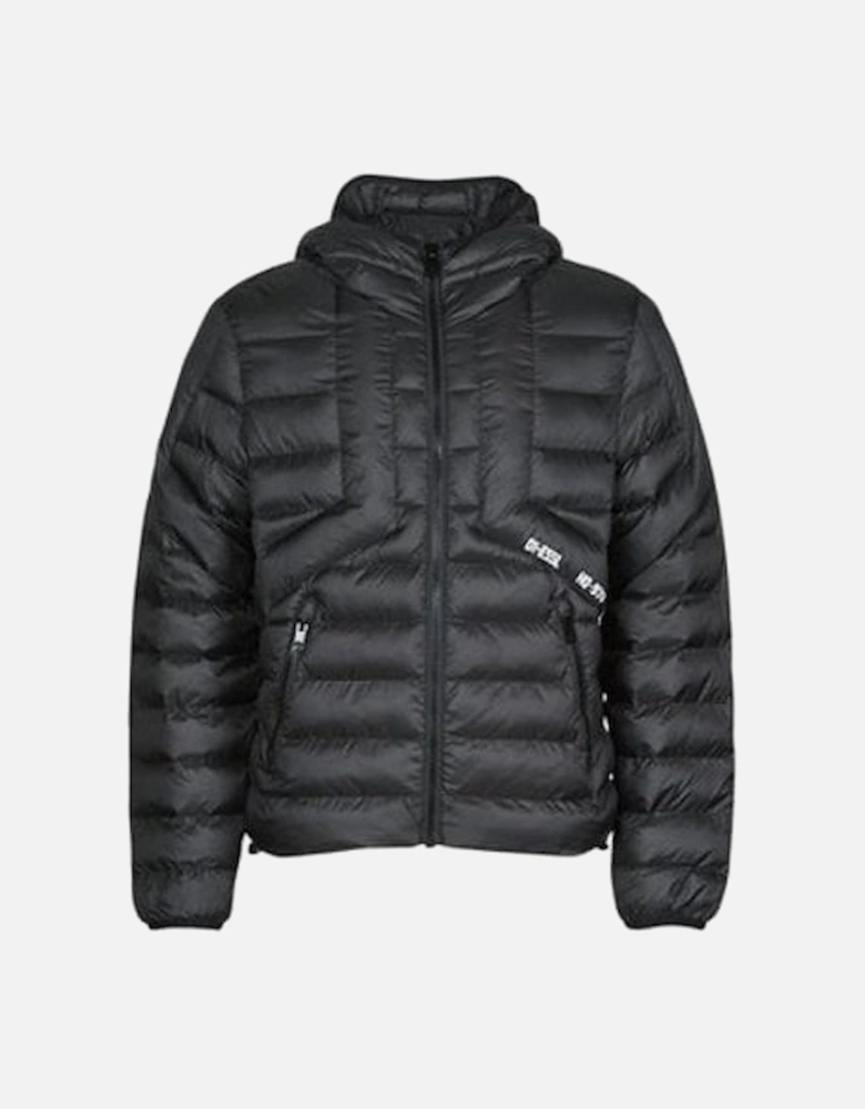 W-Dwain Puffer Hooded Black Jacket