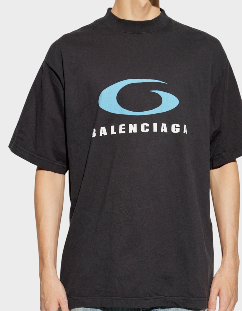 Sports Loop Icon Tee Black