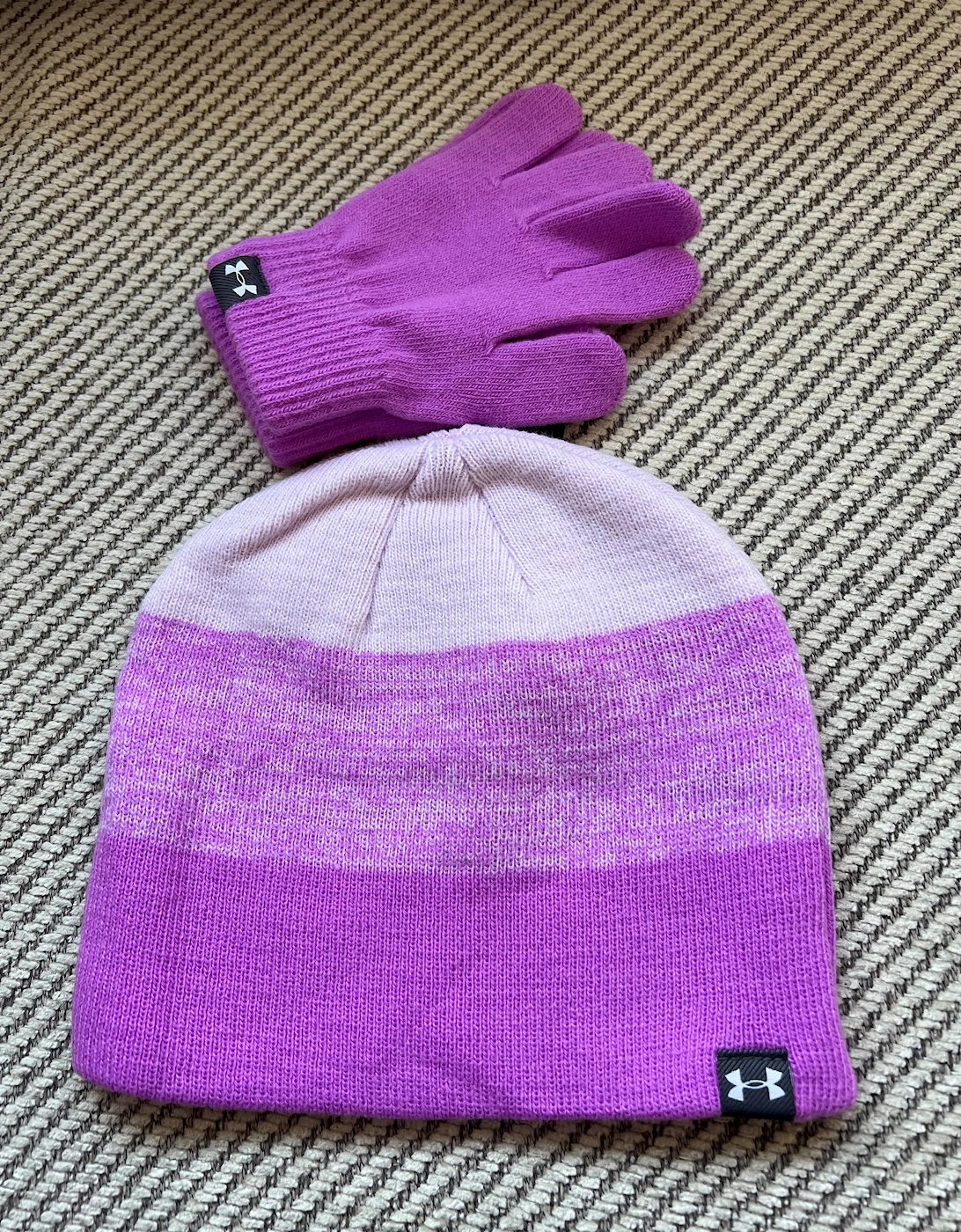 Under Armour Kids Girls Beanie & Glove Set