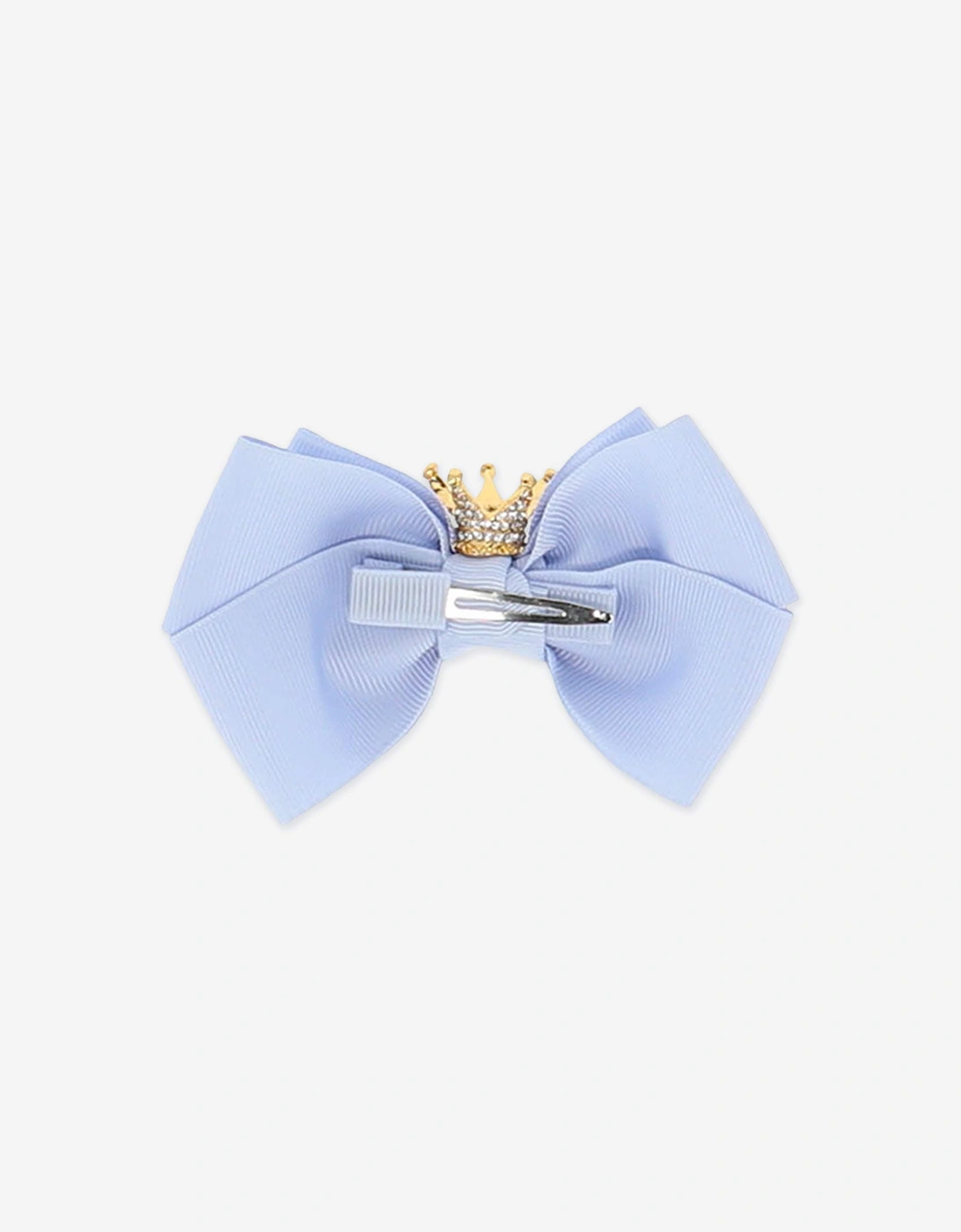 Angels Face Girls Big Bow with Crown in Blue