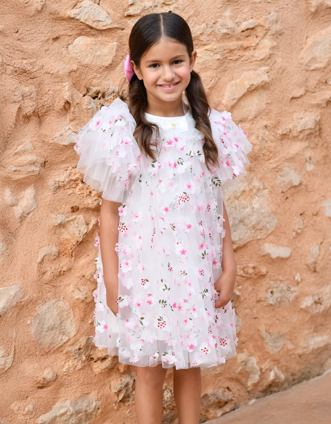 Angels Face Girls Marlowe Petal Tulle Dress in White