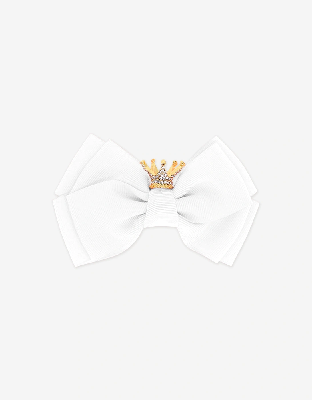 Angels Face Girls Big Bow with Crown in White, 5 of 4