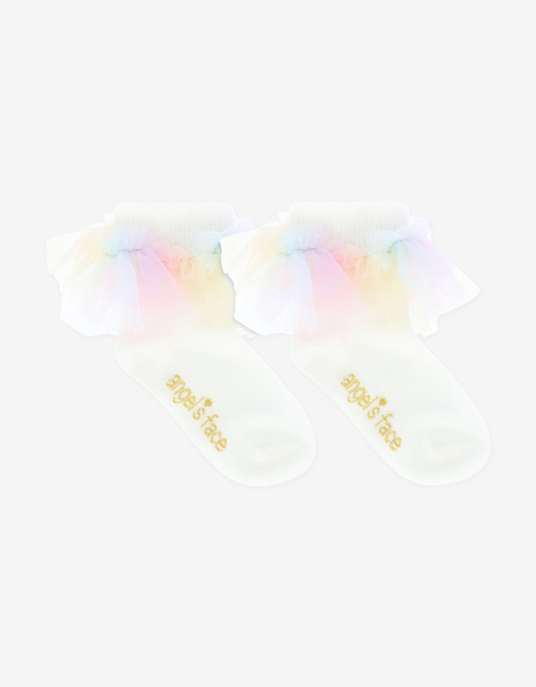 Angels Face Girls Frilly Socks in White, 4 of 3