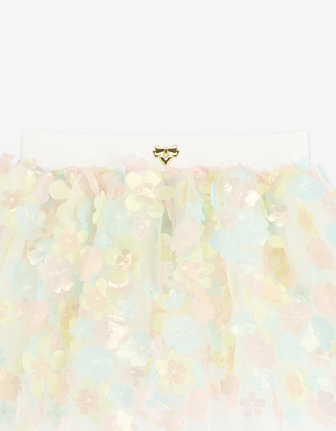 Angels Face Girls Blossom 3D Multi Flower Skirt in White