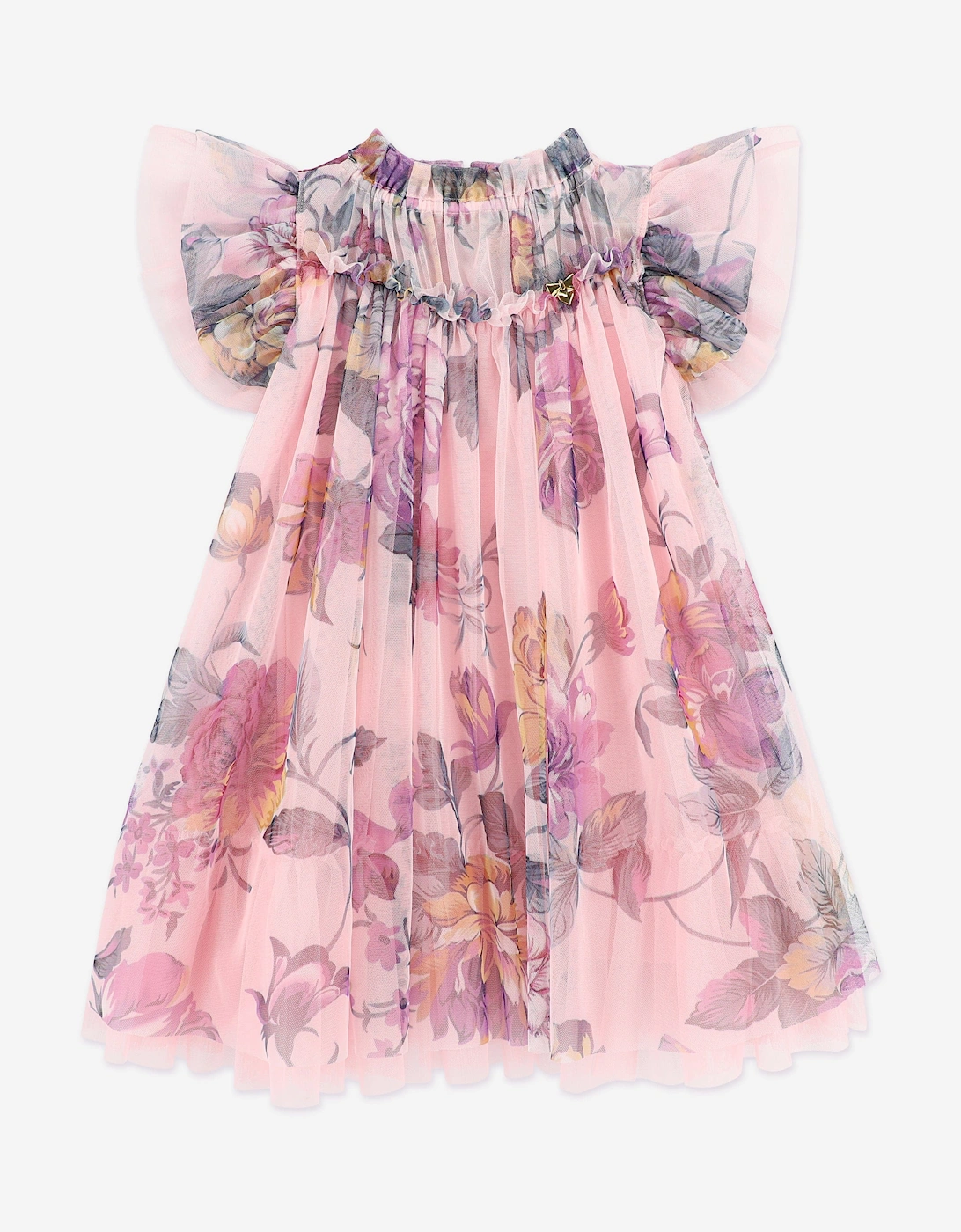 Angels Face Girls Hettie Bold Floral Print Dress in Pink, 5 of 4