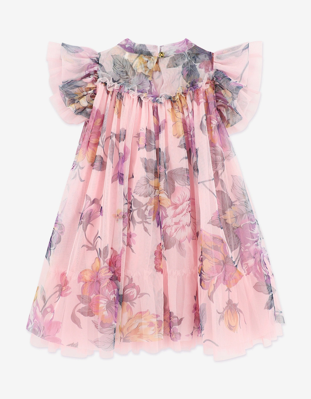 Angels Face Girls Hettie Bold Floral Print Dress in Pink