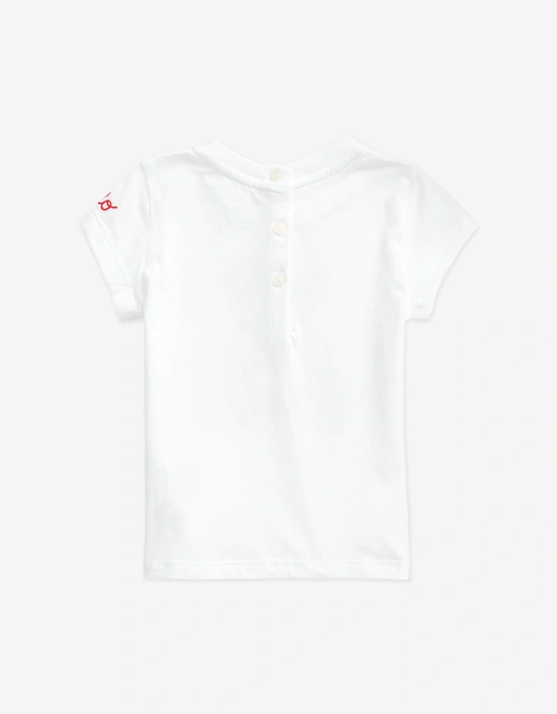 Baby Girls Bear T-Shirt in White