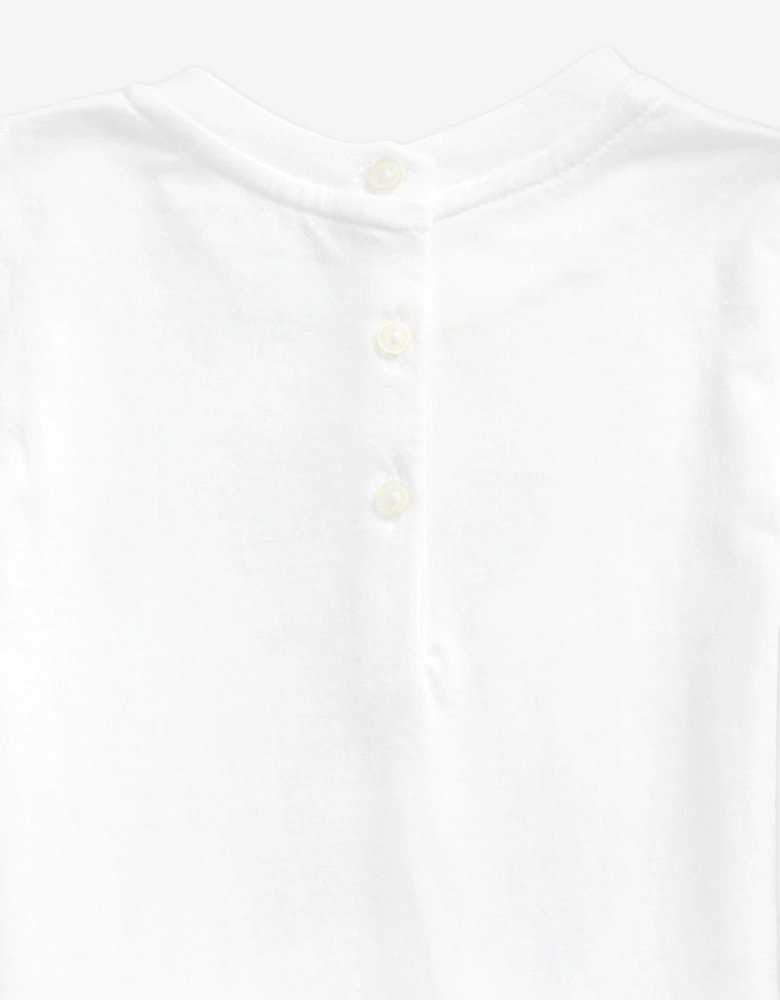 Baby Girls Bear T-Shirt in White