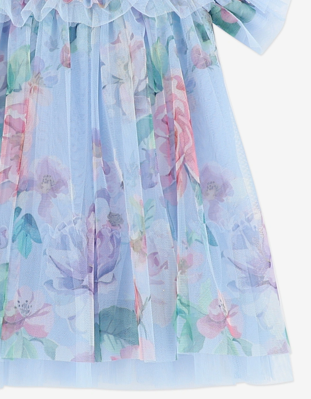 Angels Face Baby Girls Wendy Garden Flower Tulle Dress in Blue