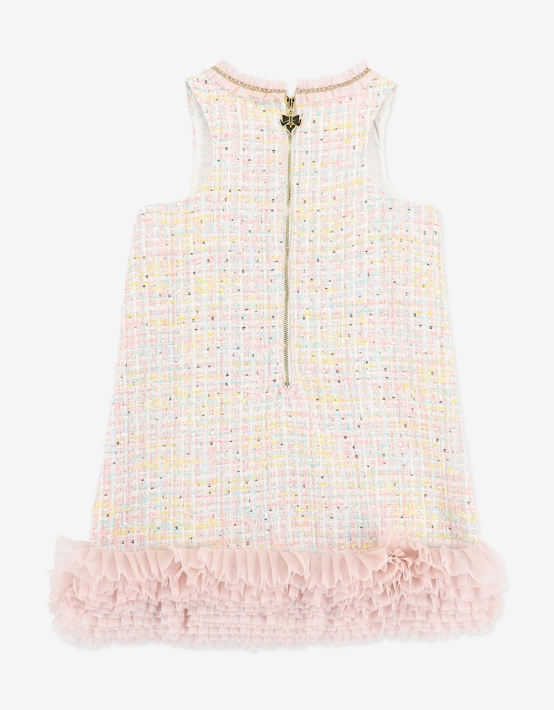 Angels Face Girls Wren Knitted Jacquard Dress in Pink