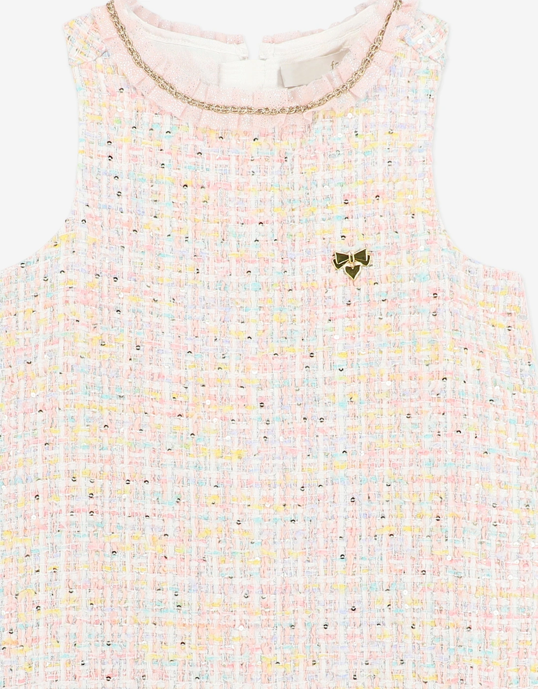 Angels Face Girls Wren Knitted Jacquard Dress in Pink