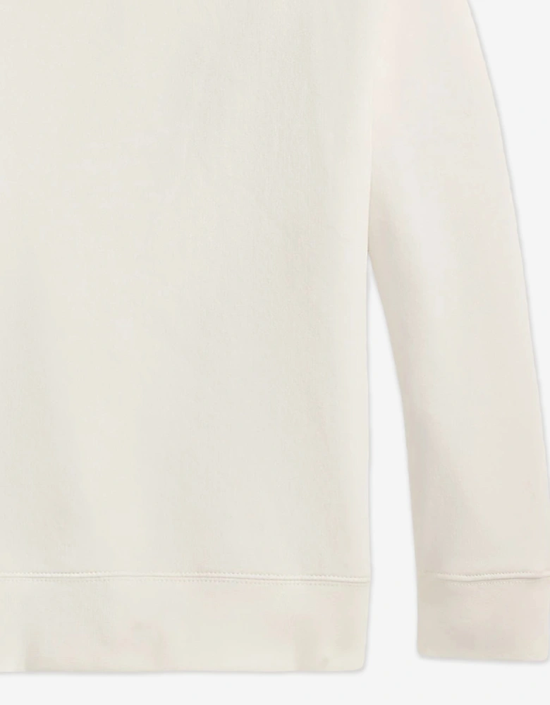 Boys Polo Bear Sweatshirt in White