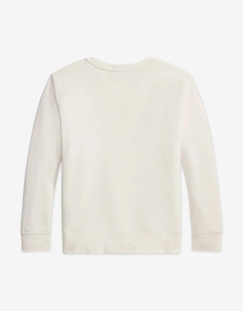 Boys Polo Bear Sweatshirt in White