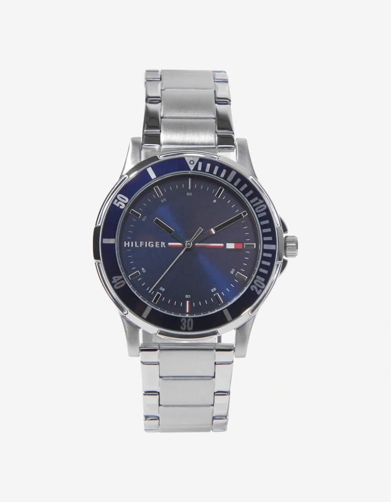 Boys Metal Strap Watch in Silver (34mm)