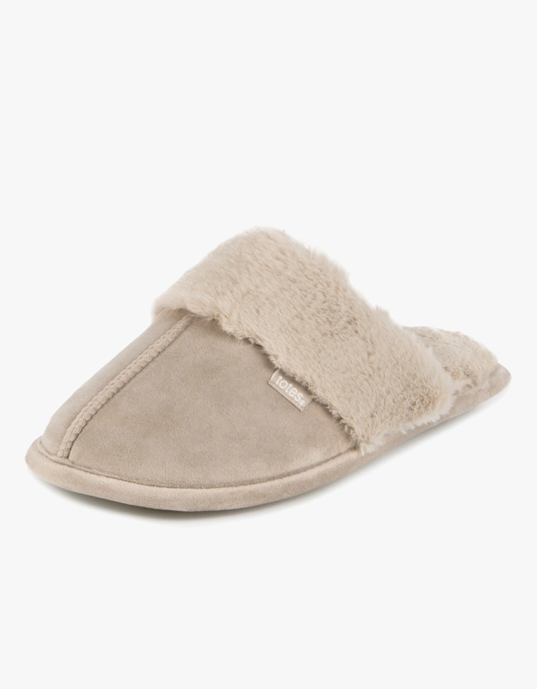 Toasties VELOUR MULE Slippers Womens Taupe