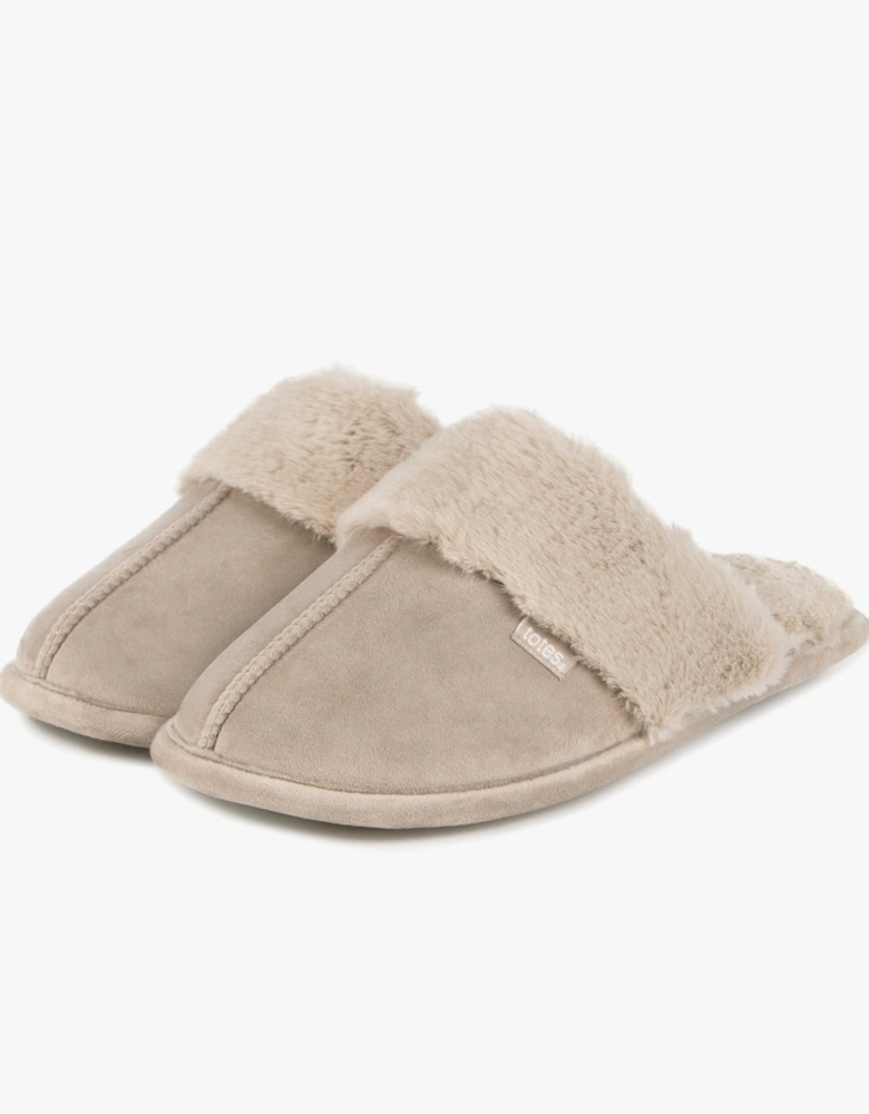 Toasties VELOUR MULE Slippers Womens Taupe