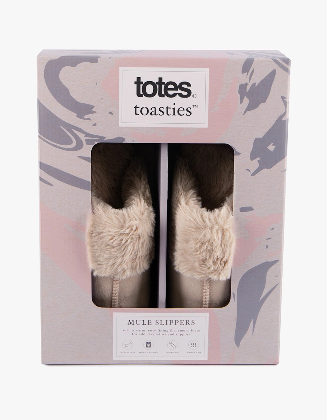 Toasties VELOUR MULE Slippers Womens Taupe