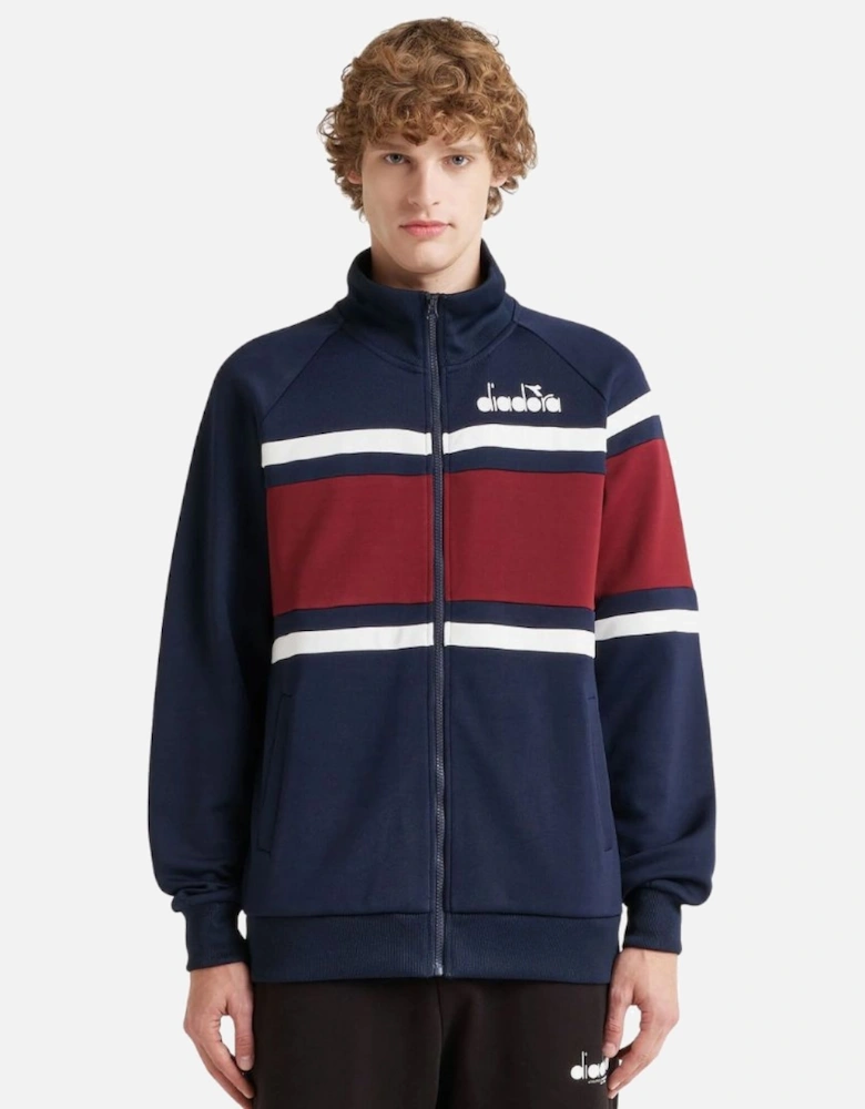 Blue Denim/Optical White 80s Track Jacket